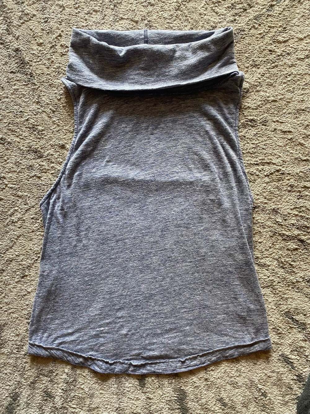 We The Free Gray Cowl Neck Tank Top